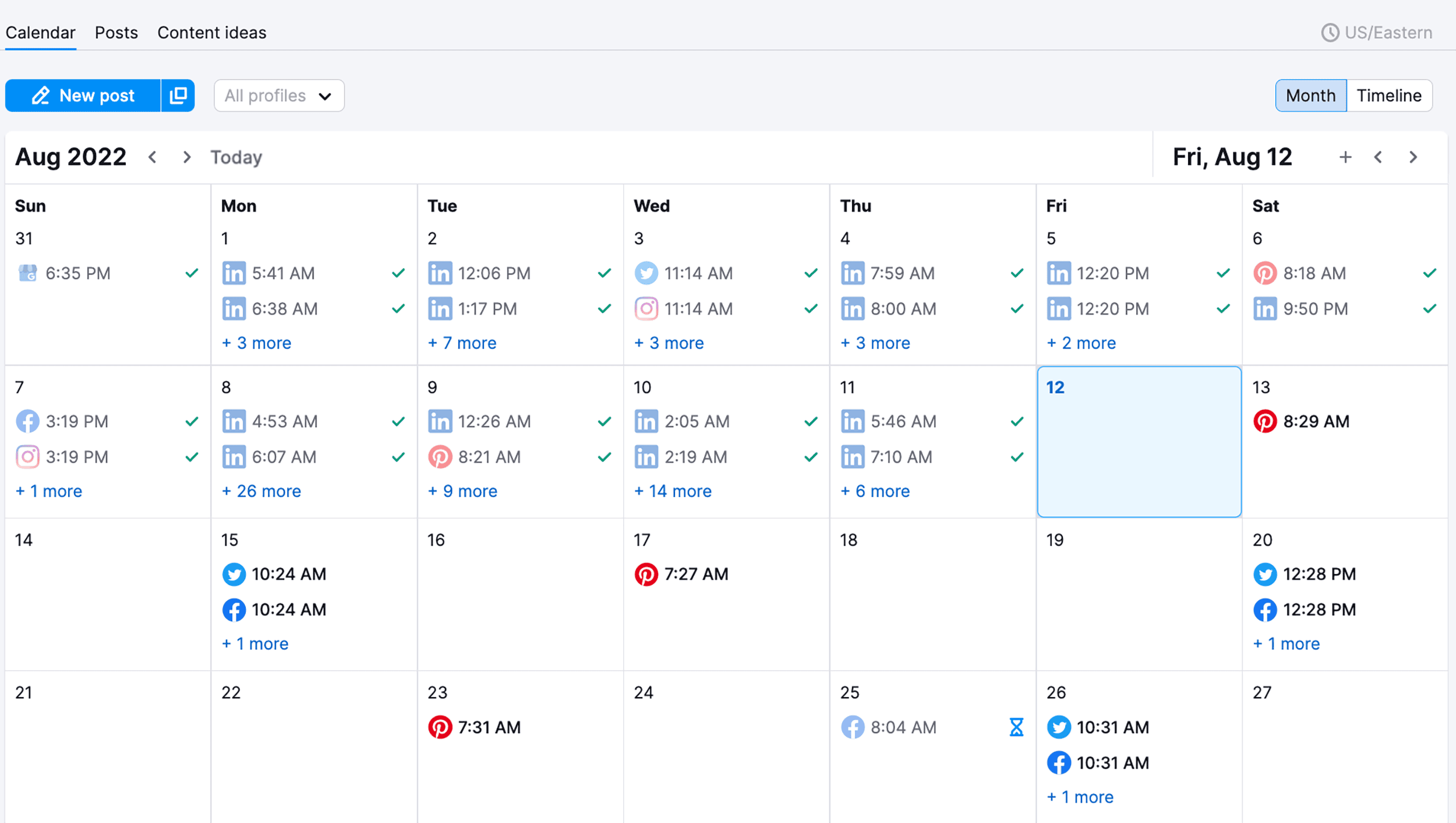 Semrush – Social Poster – Dynamic Calendar