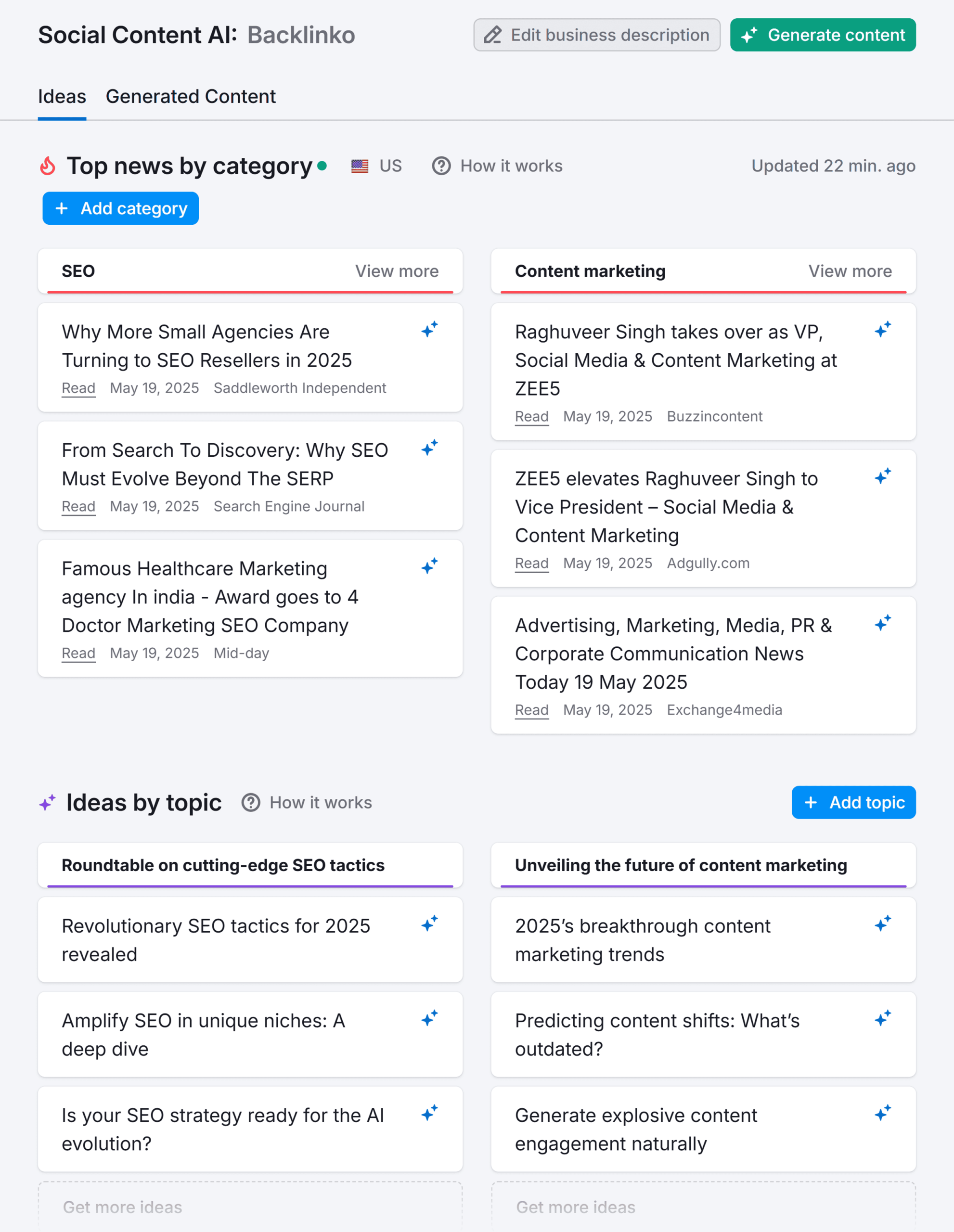 Social Content AI – Backlinko – News & Ideas