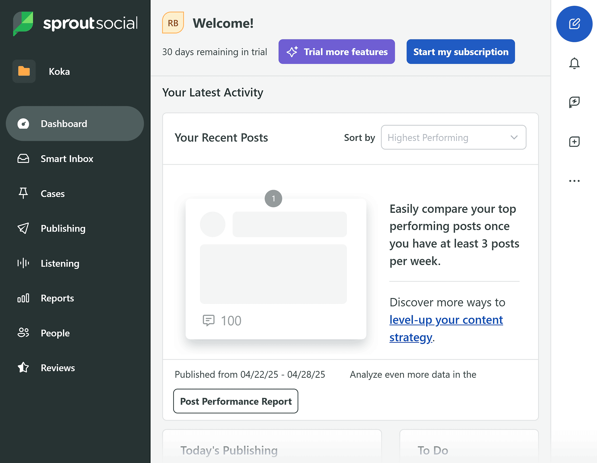 Sprout Social – Dashboard