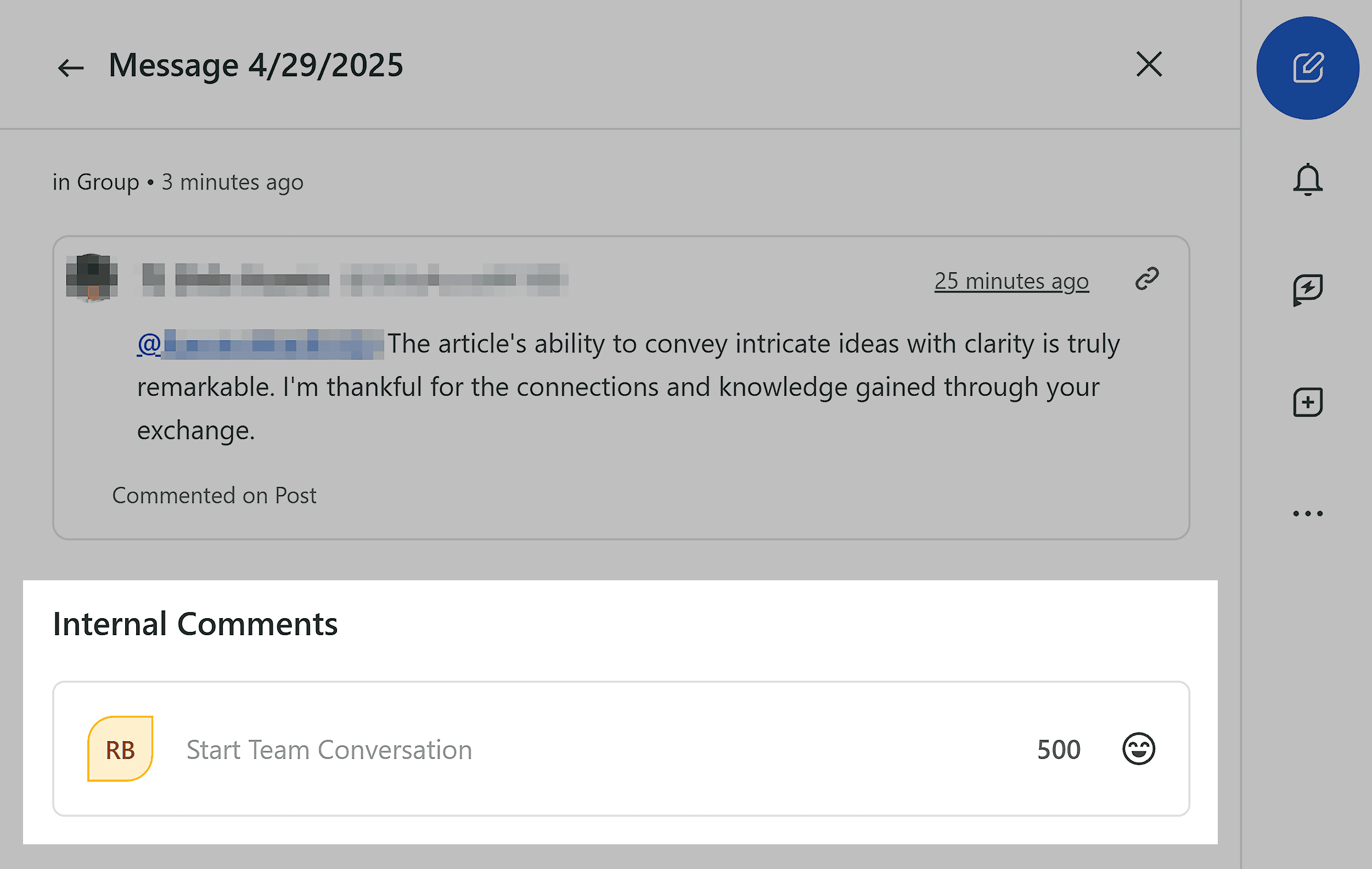Sprout Social – Internal comments
