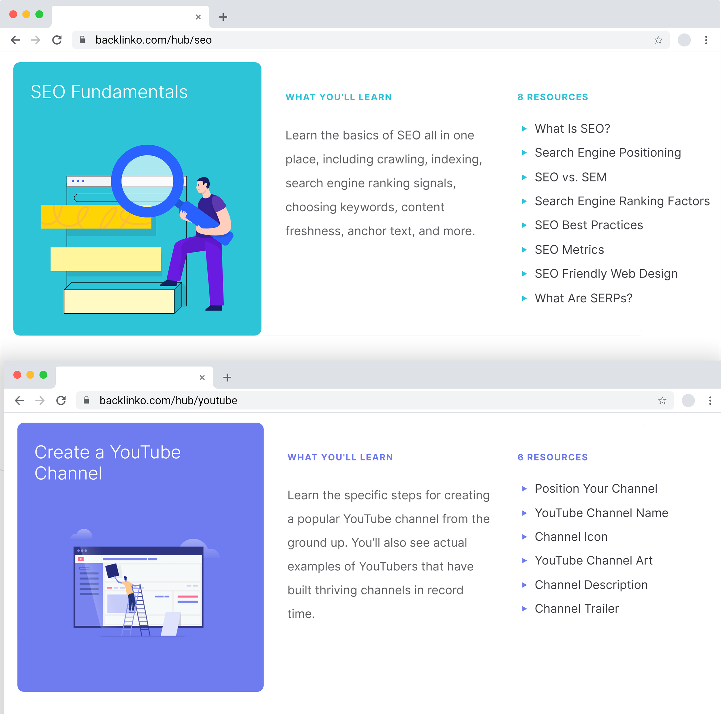 Backlinko – Collage – SEO/YouTube