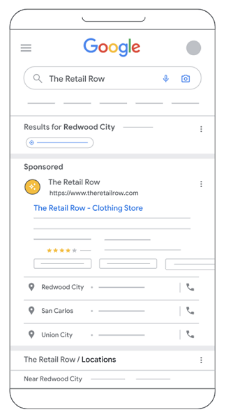 google ads assets - location example
