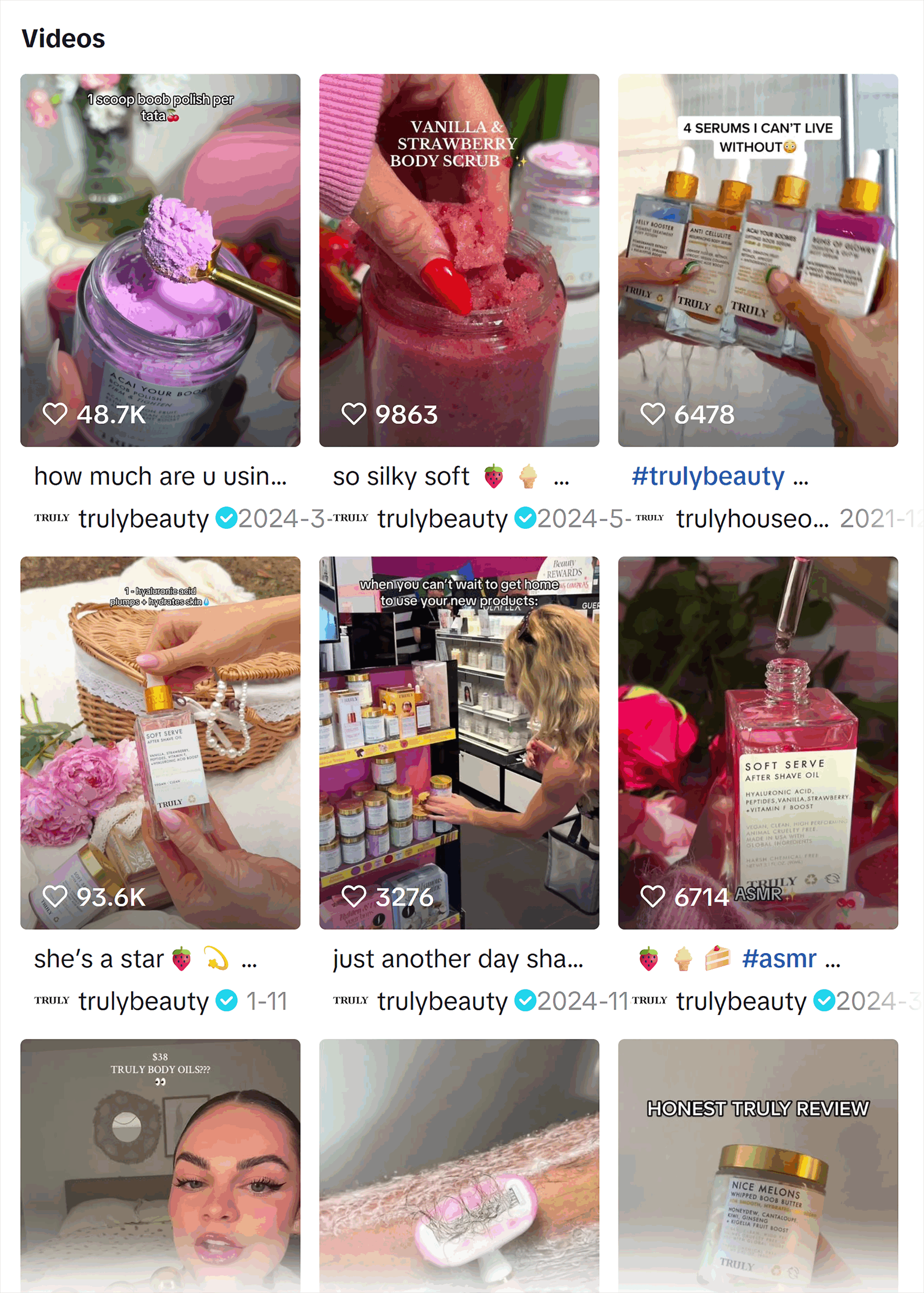 TikTok – Truly Beauty – Search