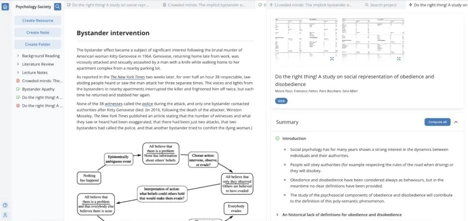 AI productivity tools - screenshot from Genei