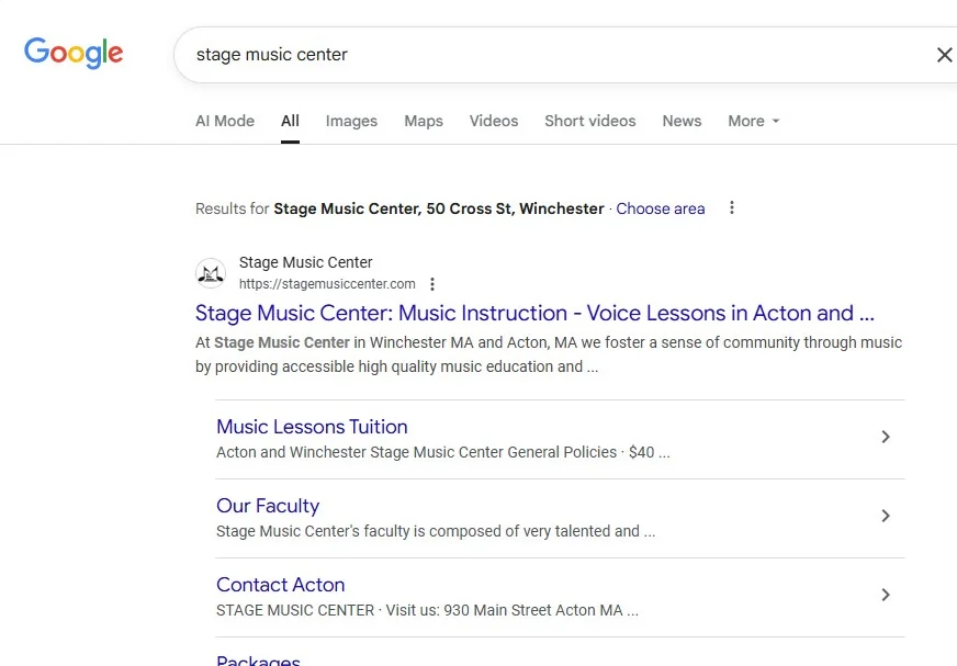 example of a branded search
