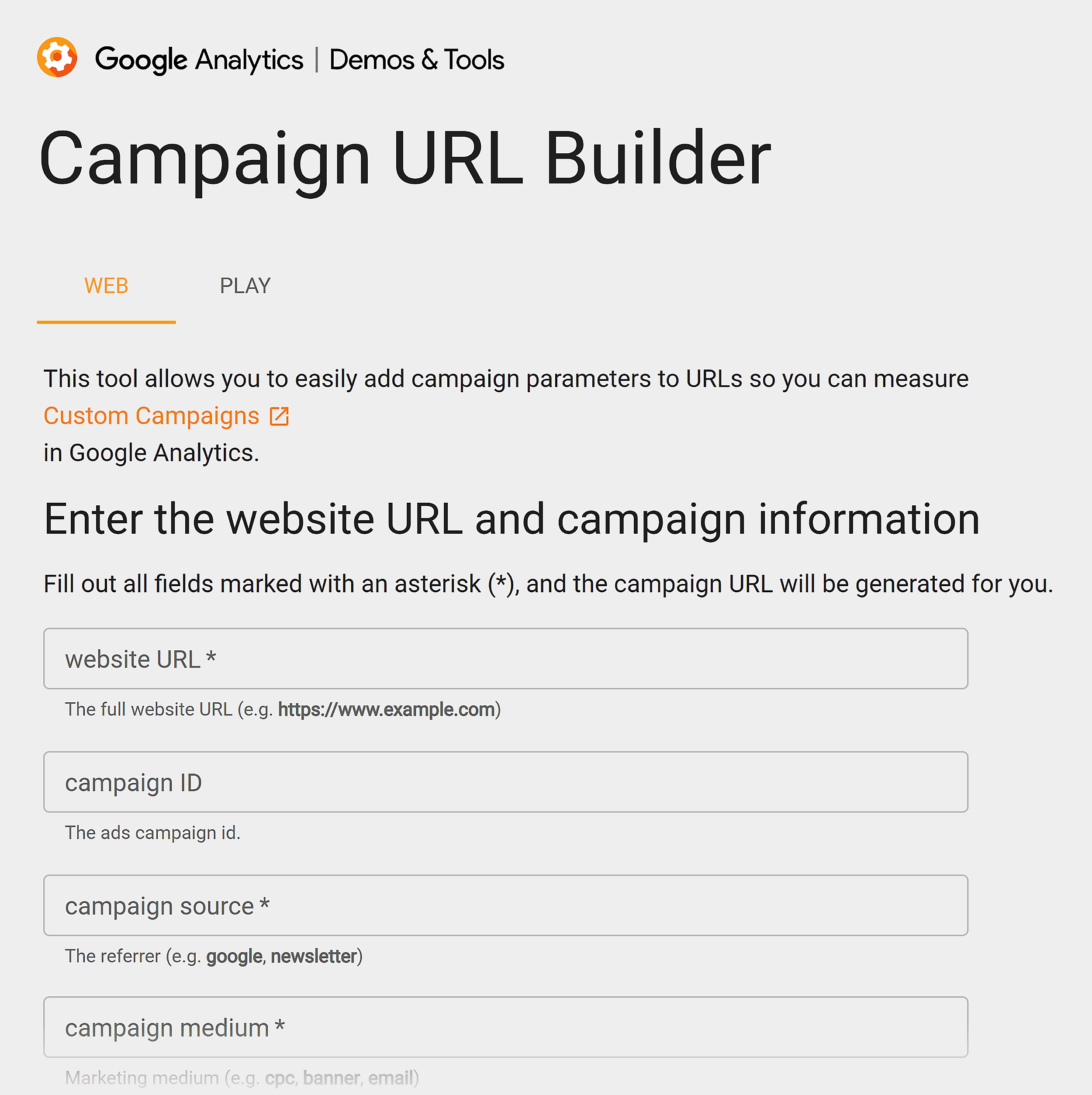 Campaign URL Builder
