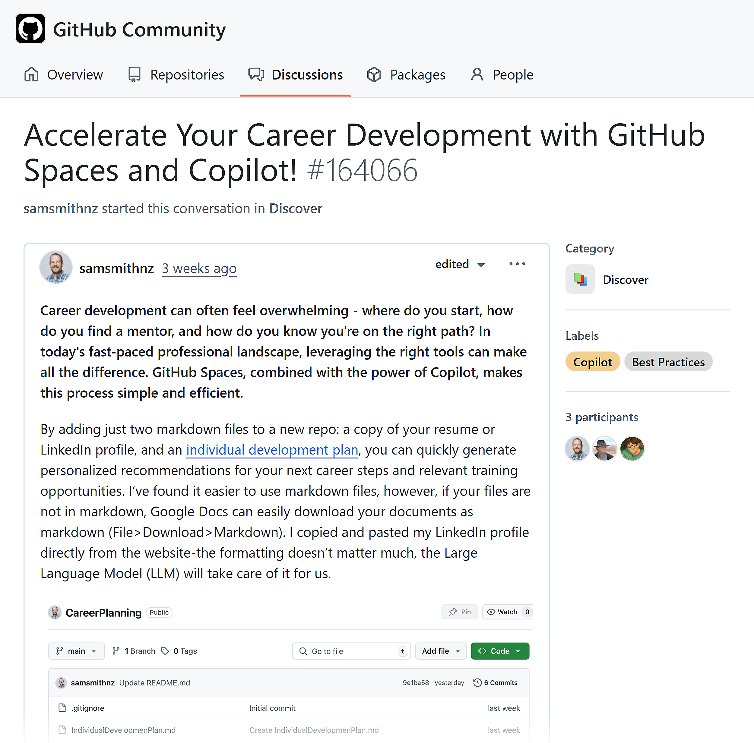 GitHub Community – Discussions