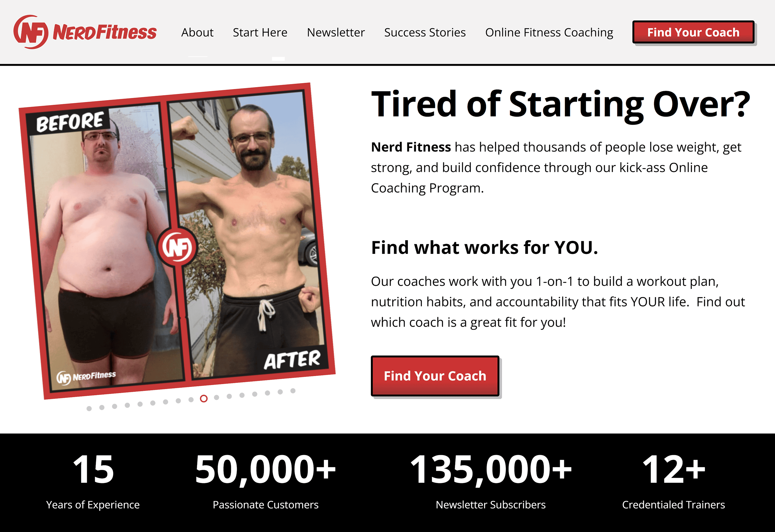 NerdFitness – Homepage