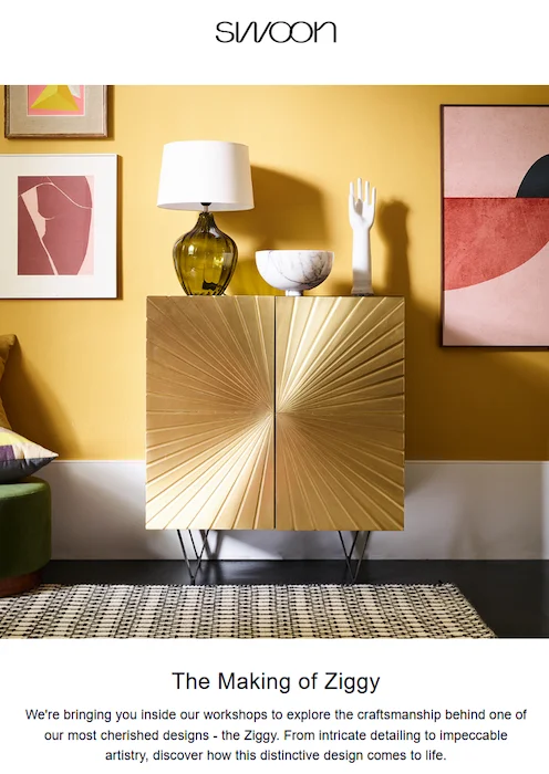 newsletter behind the scenes example