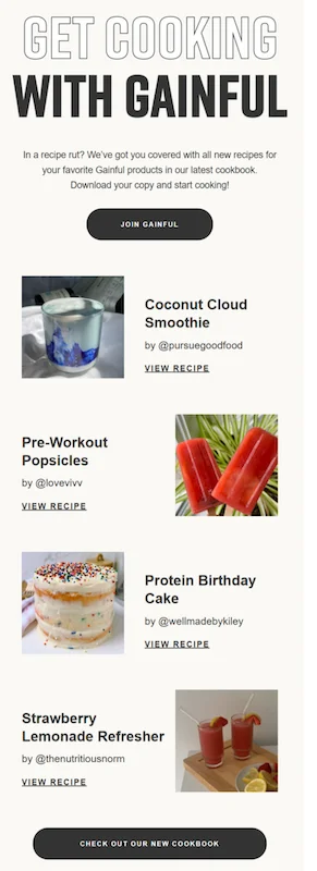 newsletter freebie example