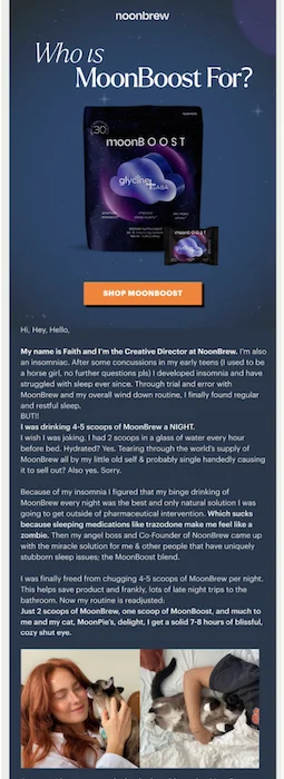 newsletter storytelling example