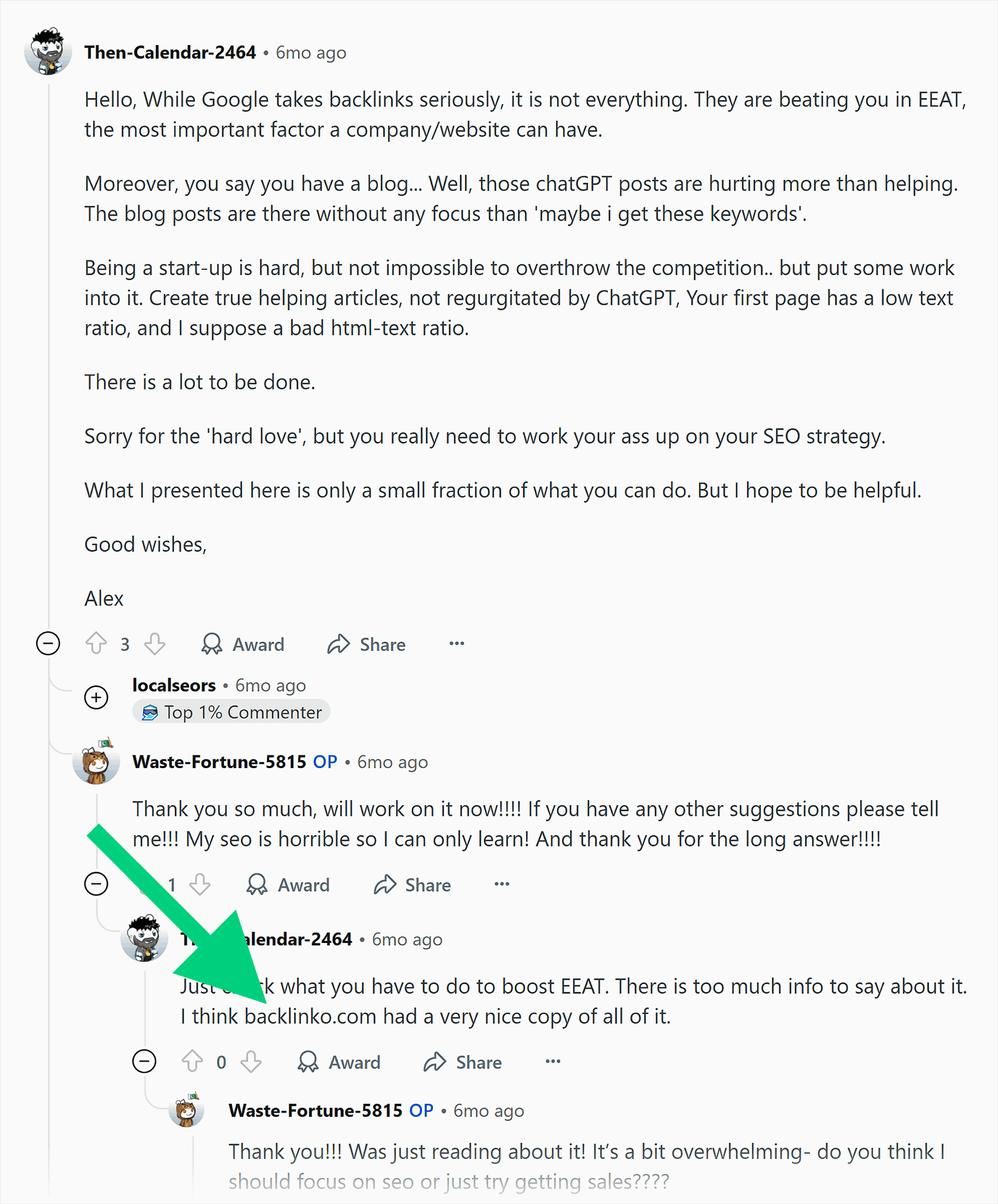 Reddit – Answer questions & interactions
