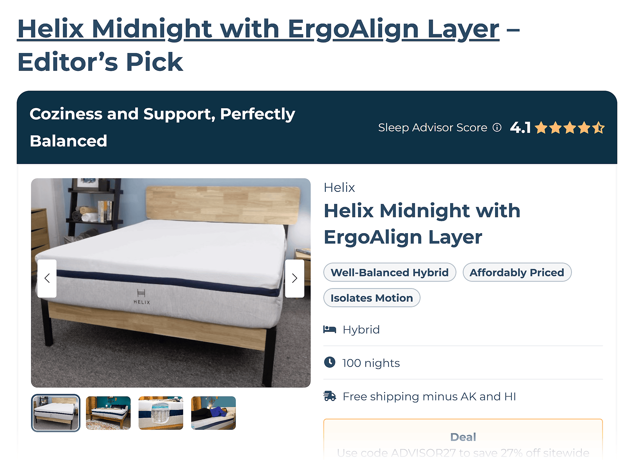 Sleep Advisor – Rating system