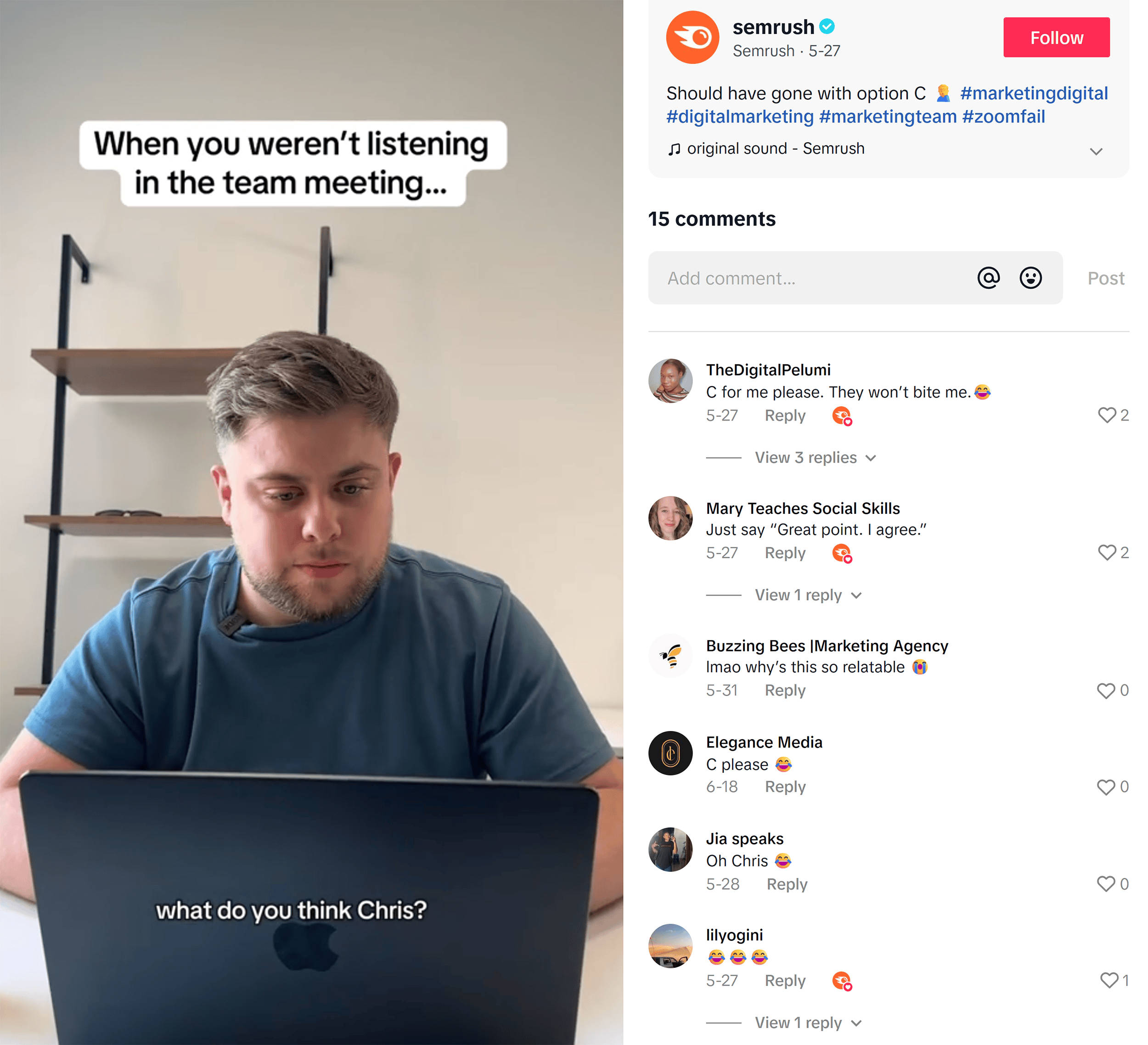 TikTok – Semrush short videos