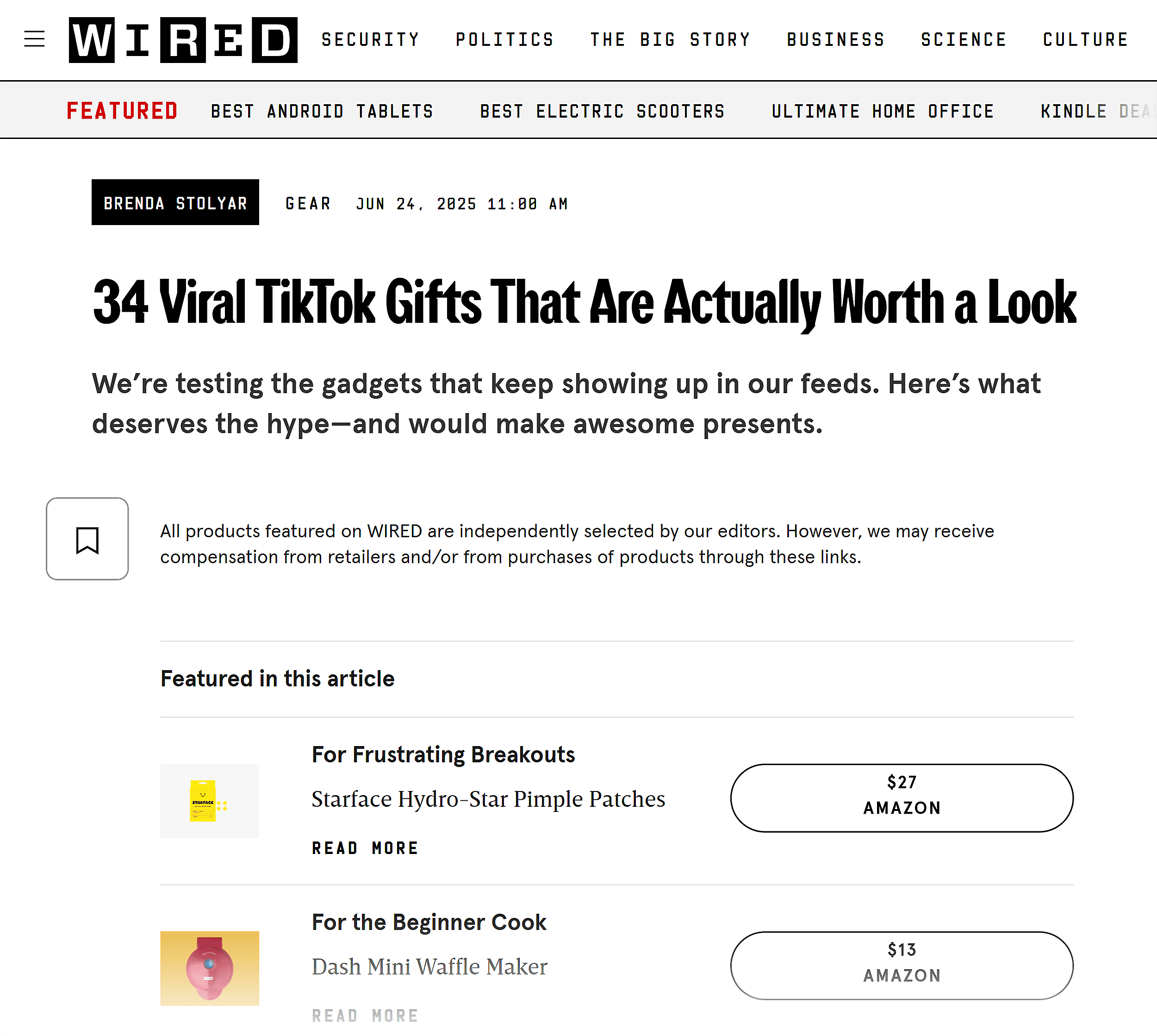 WIRED – Best viral TikTok gadgets