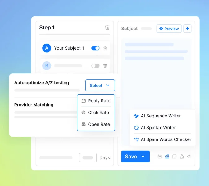 AI email marketing - screenshot from Instantly