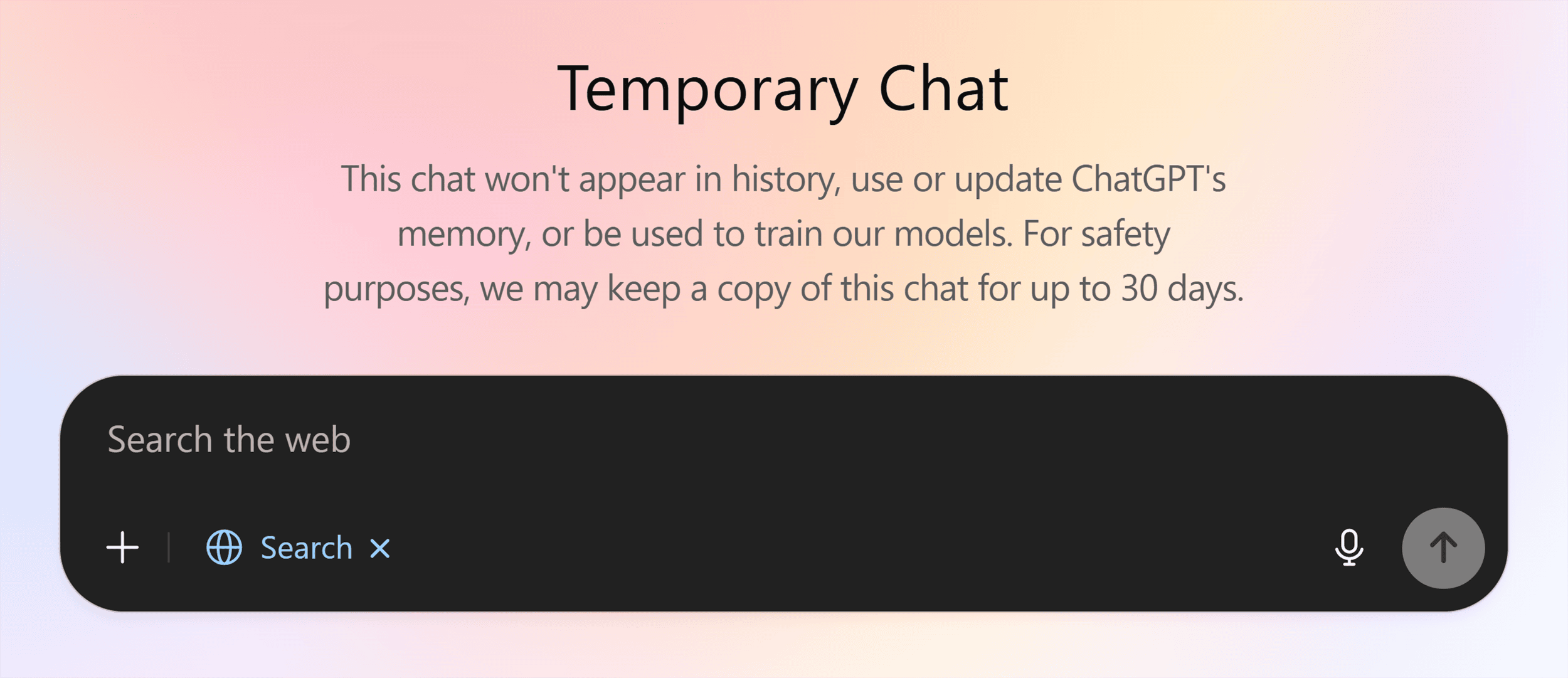 ChatGPT – Temporary Chat