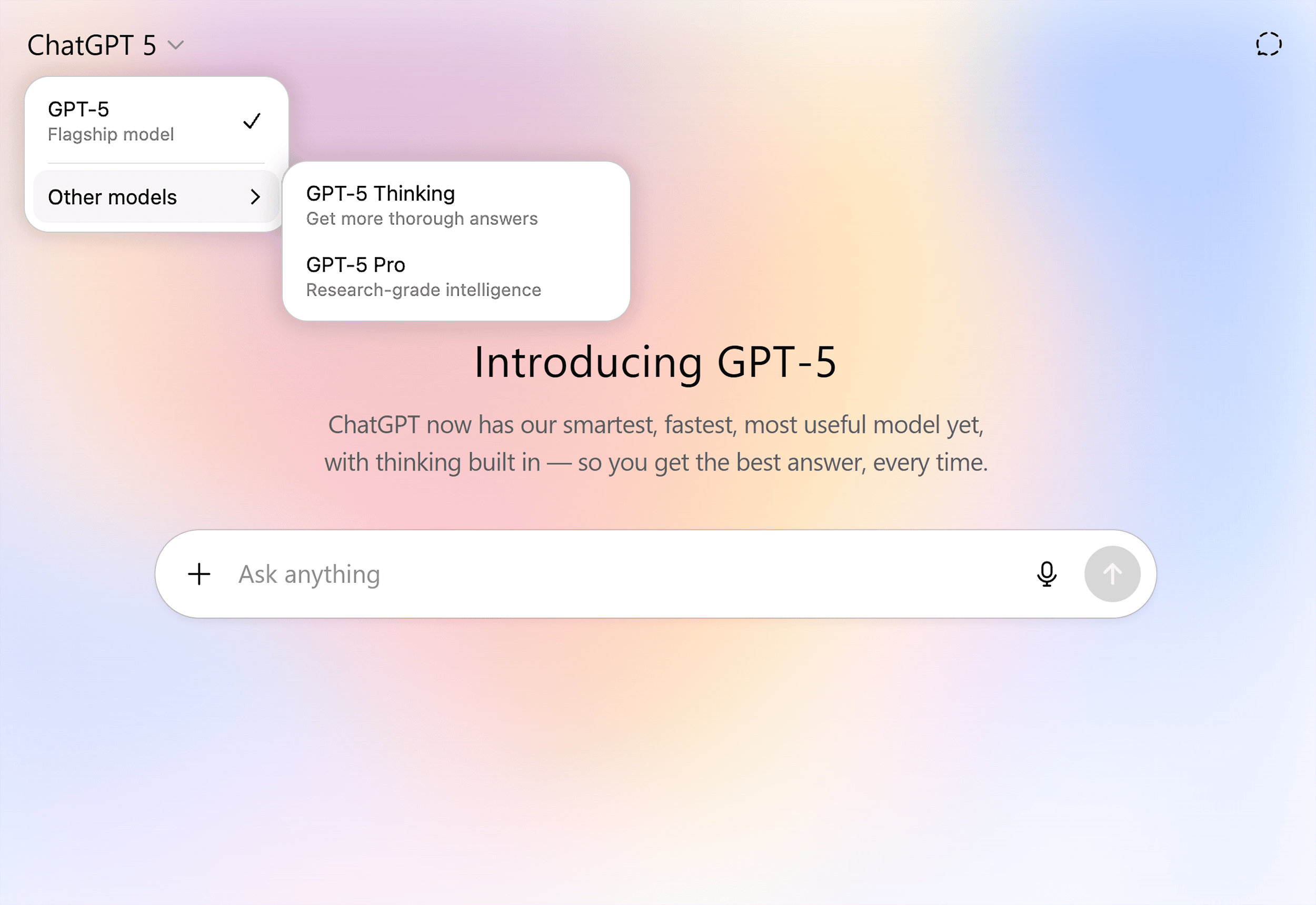 ChatGPT-5 – Models