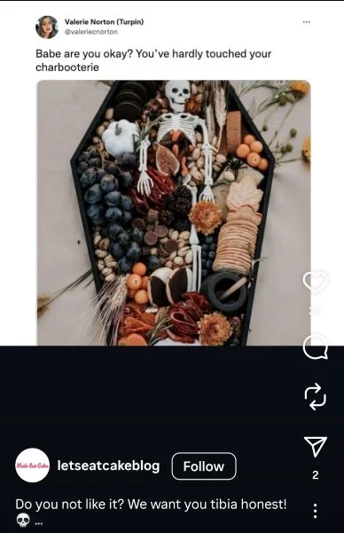 Fall puns - Instagram post with a food pun.