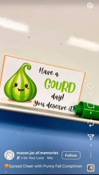 Fall puns - Instagram post with a cute fall pun.