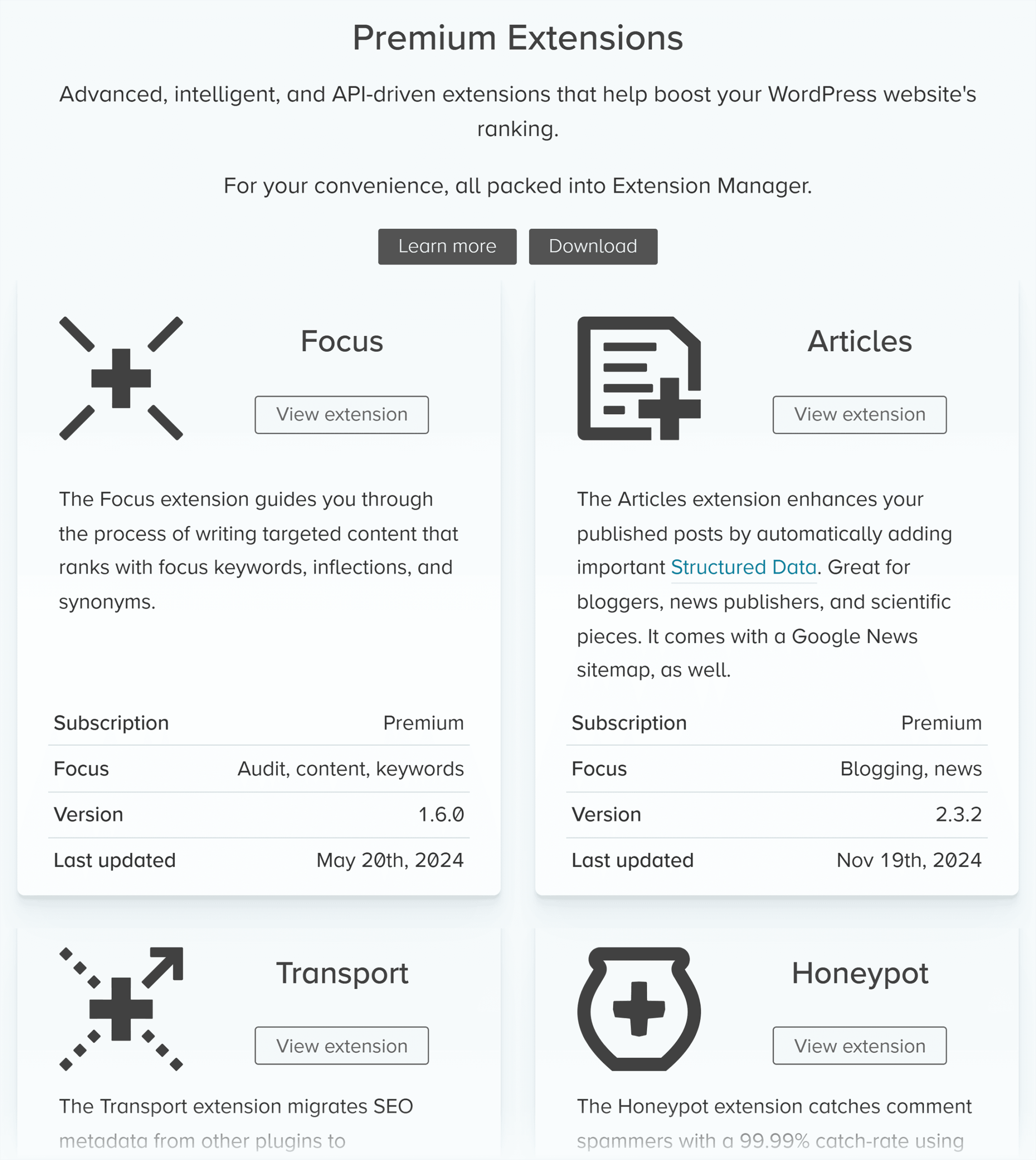 The SEO Framework – Extensions