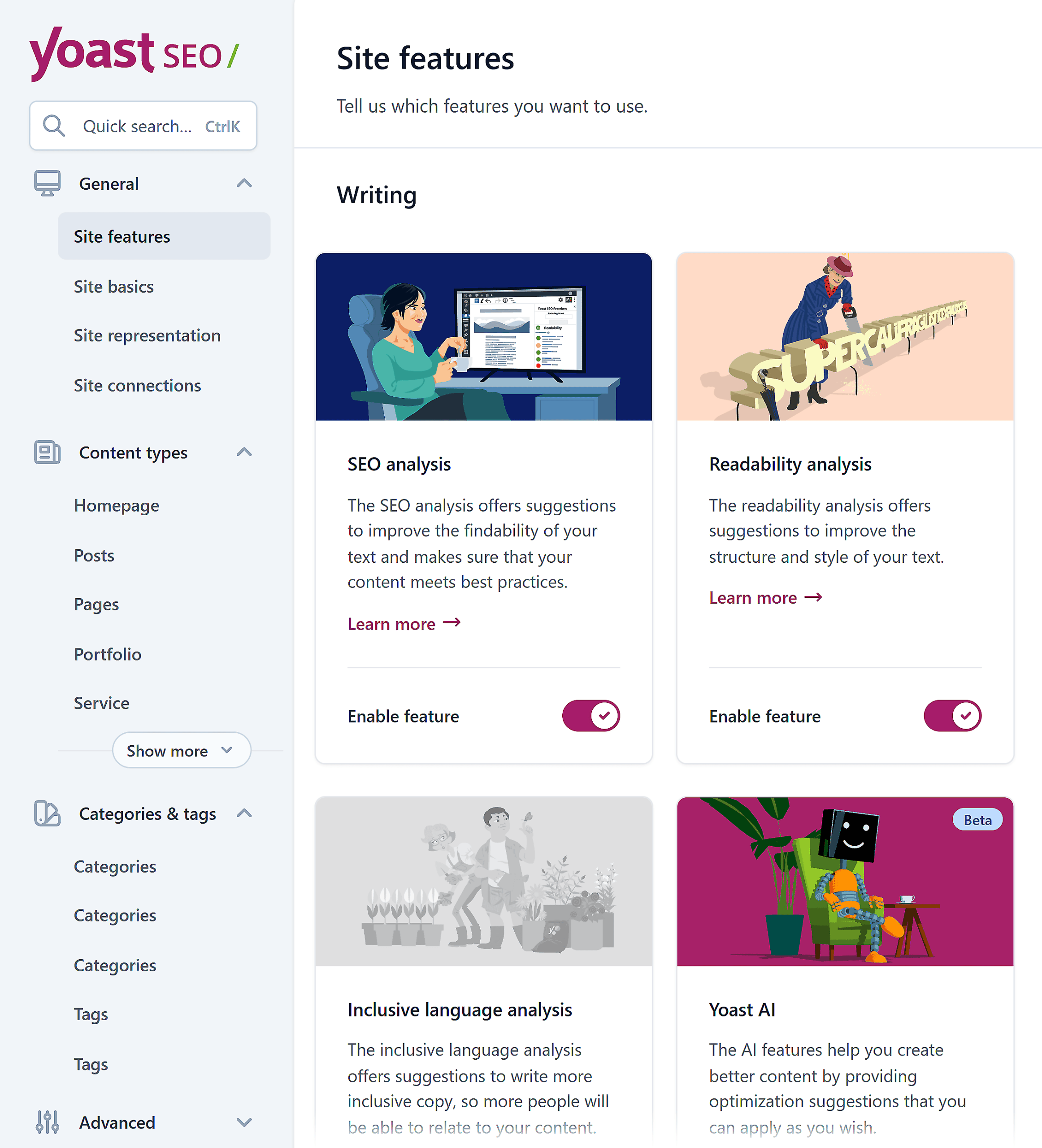 Yoast SEO – Ste features
