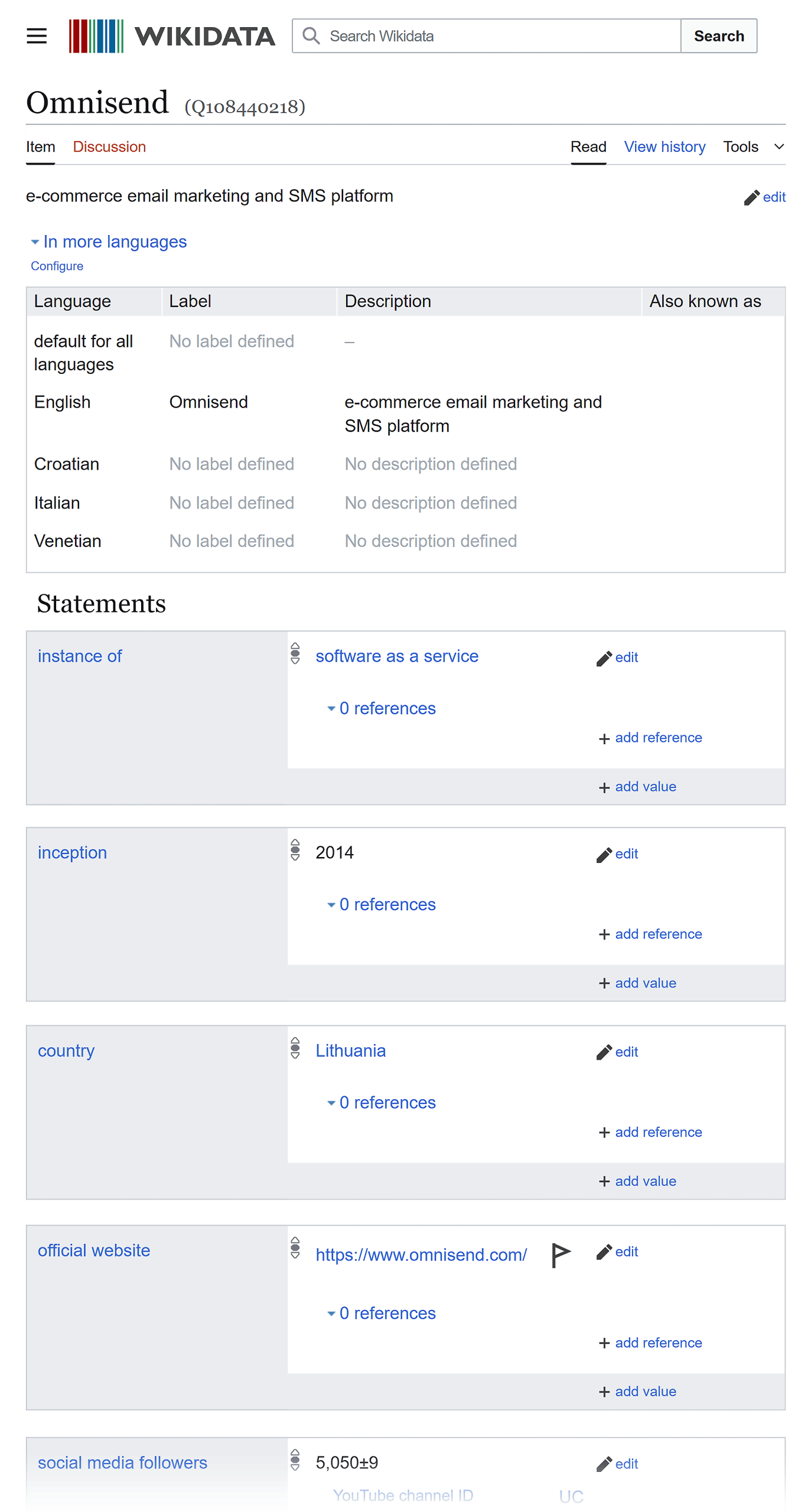 Wikidata – Omnisend