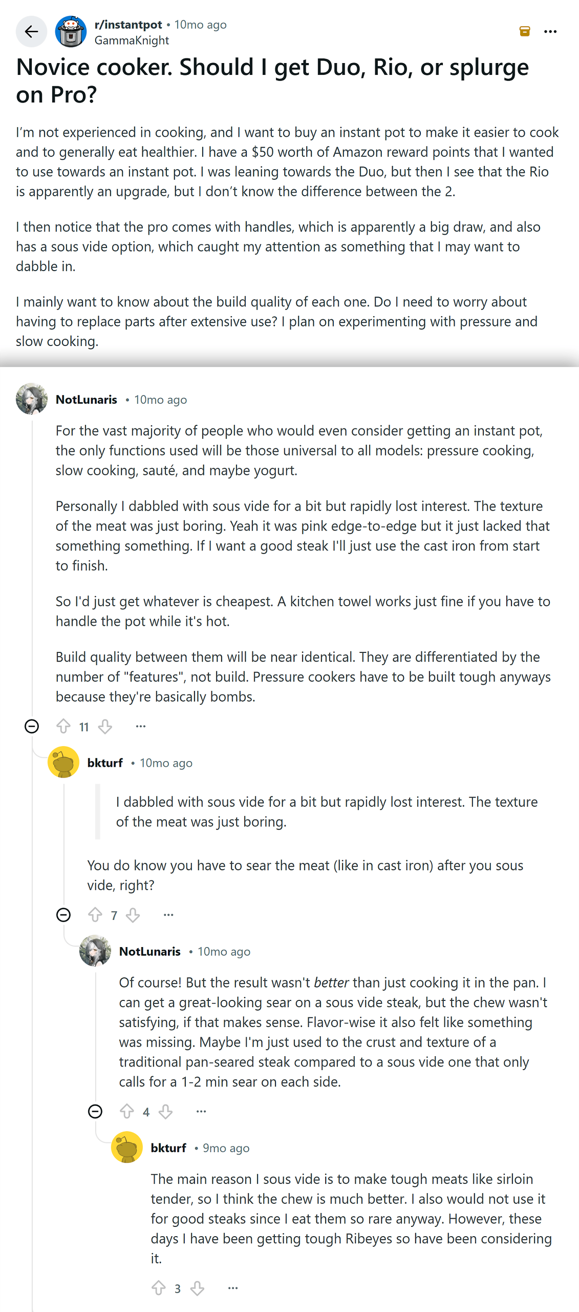 Reddit – Instantpot Subreddit