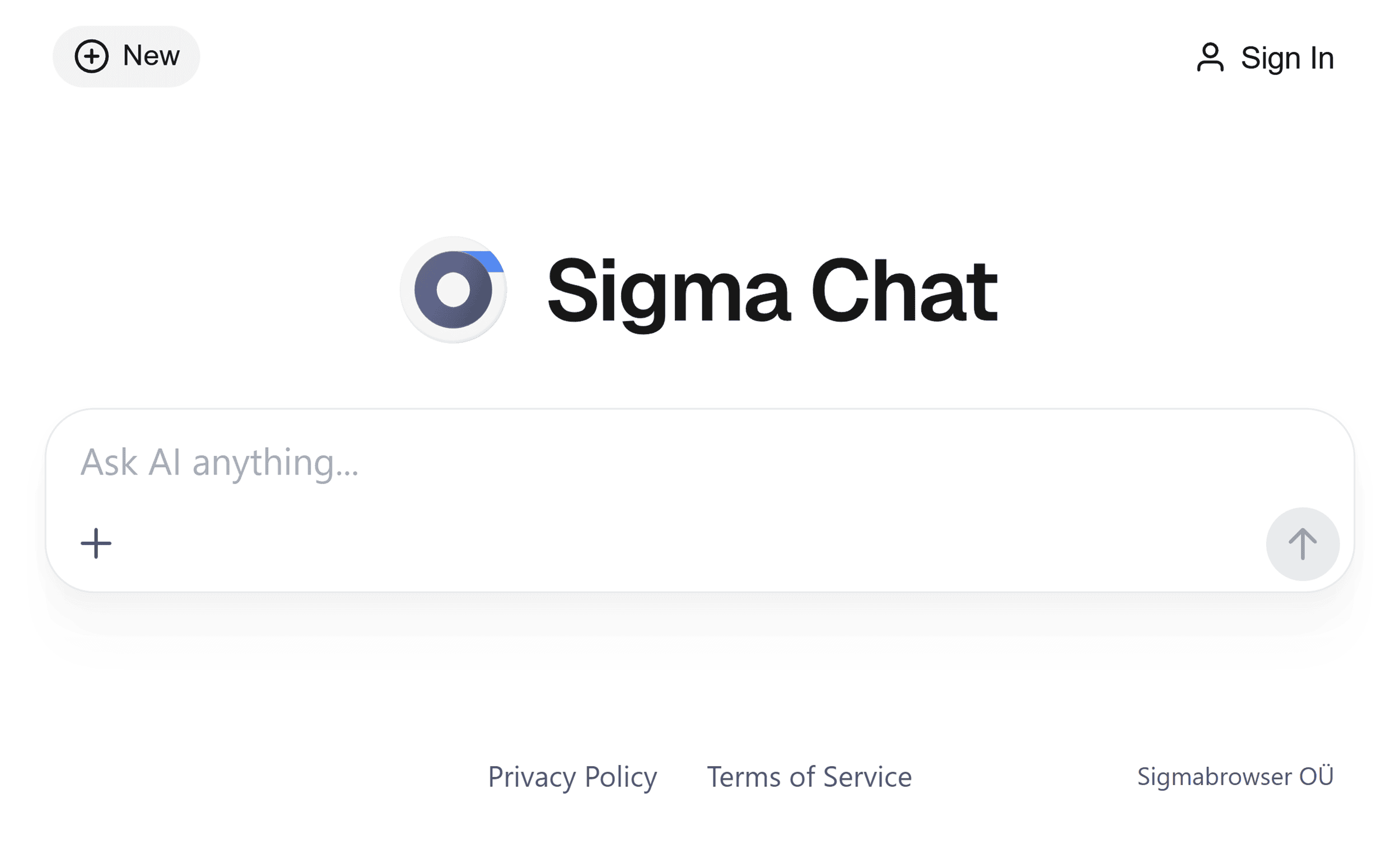 Sigma Chat – Homepage