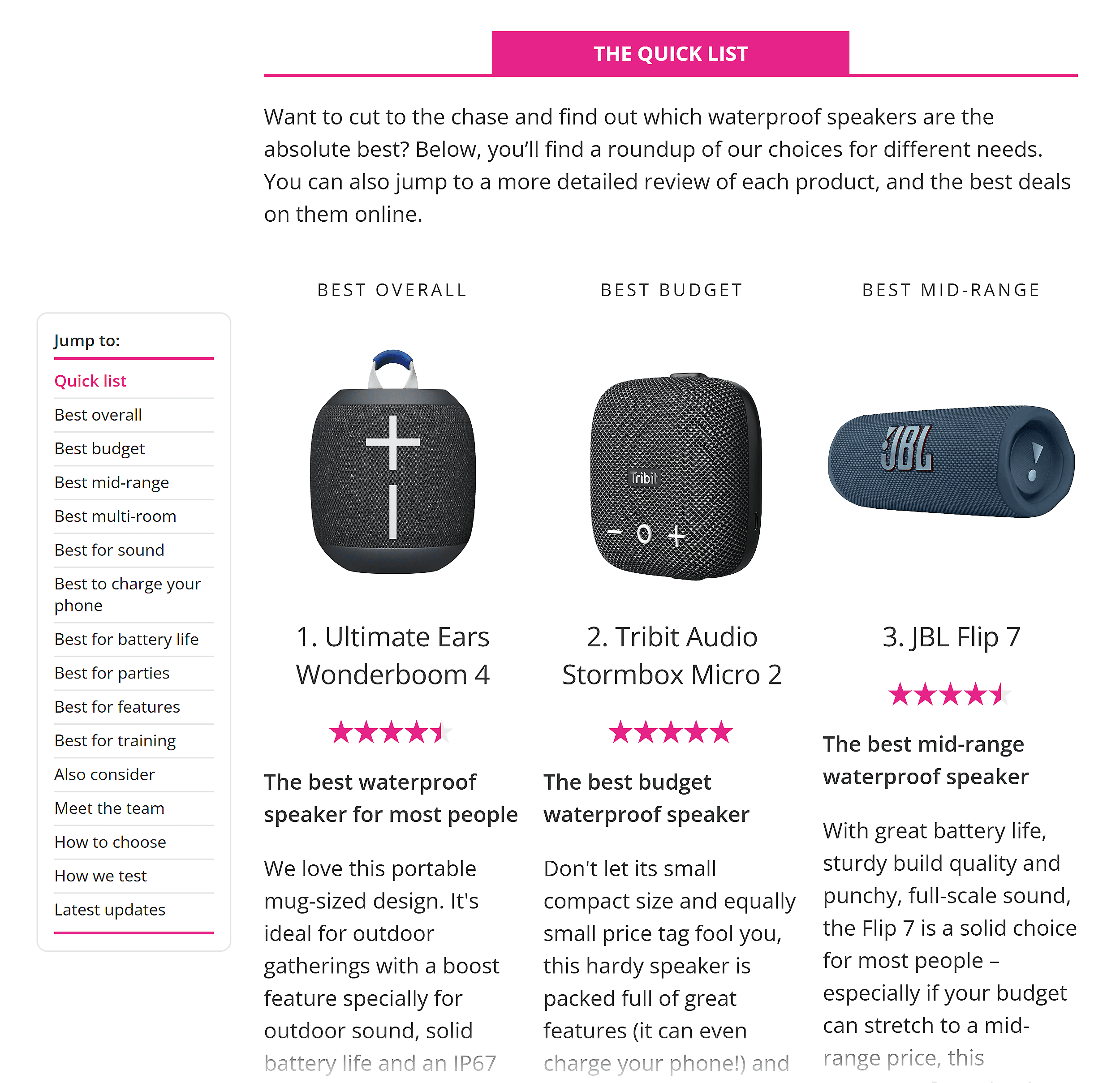 TechRadar – News best waterproof speaker